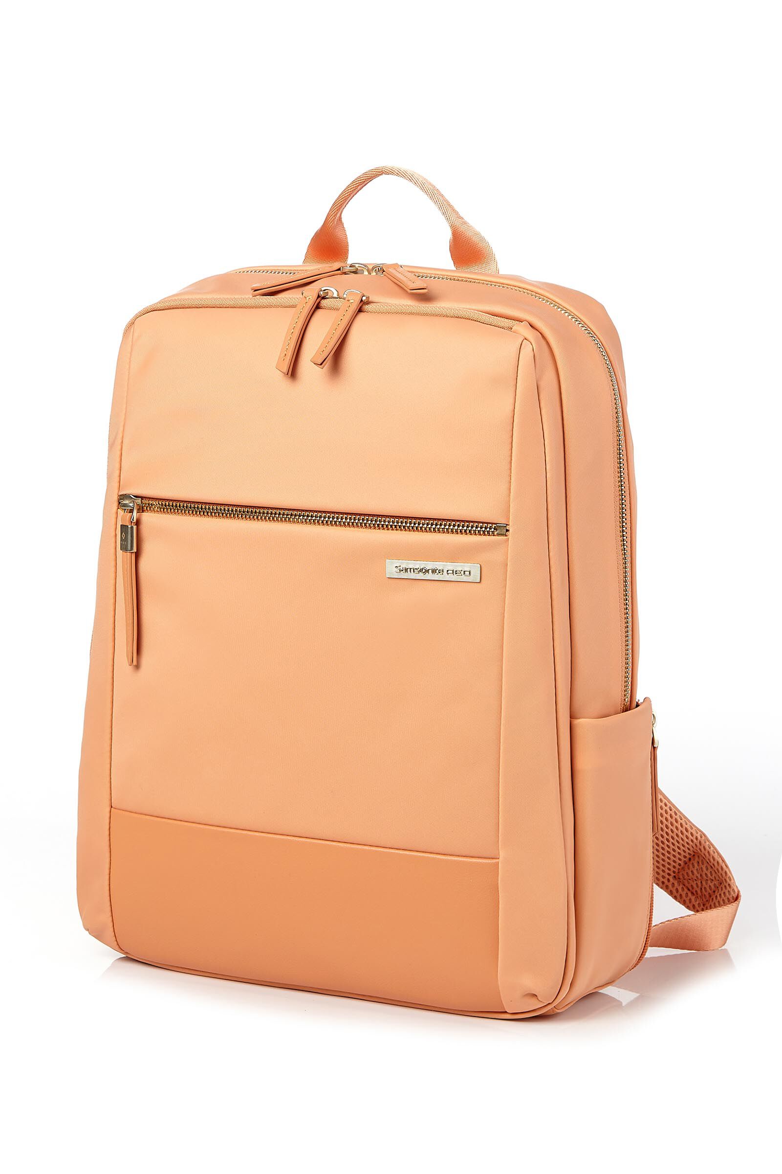 Samsonite red leather backpack 2025