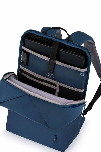Lite-Geo Backpack 14" Navy + Travel Essential Laptop Sleeve Black      
