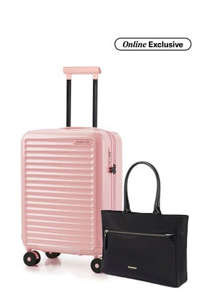 Samsonite Bundle Set Koper Toiis Blossom Cabin Powder Pink + Prudence Eco Tote Black