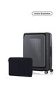 Zipprix FT Medium Gun Metal + Travel Essential Laptop Sleeve Black      