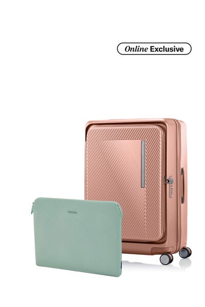 Zipprix FT Medium Mocha + Travel Essential Laptop Sleeve Iceberg Green  