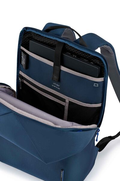 Lite-Geo Backpack 15" Navy + Travel Essential Laptop Sleeve Black      