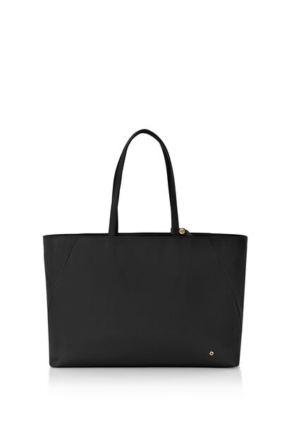 Valerie Tote Bag Black + Travel Essential Laptop Sleeve Iceberg Green   