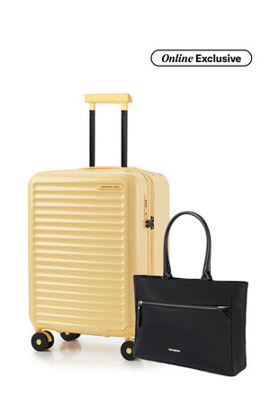Samsonite Bundle Set Koper Toiis Blossom Cabin Golden Haze + Prudence Eco Tote Black