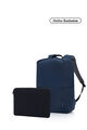 Lite-Geo Backpack 14" Navy + Travel Essential Laptop Sleeve Black      