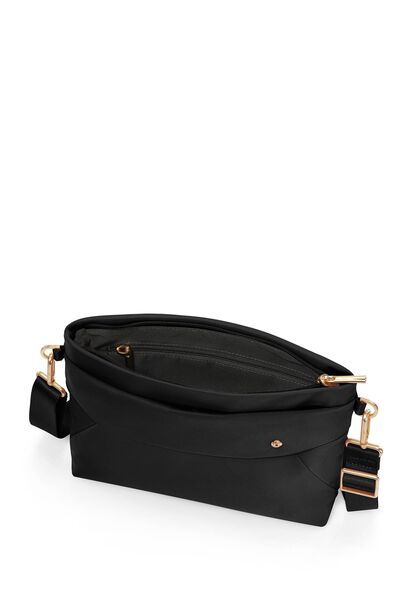 Valerie Shoulder Bag Black + Travel Essential Laptop Sleeve Iceberg Green   