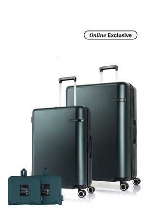 Samsonite Koper Hardcase Straren 2Pcs Set (24,28 Inch) - Green + Luggage Cover