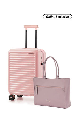 Samsonite Bundle Set Koper Toiis Blossom Cabin Powder Pink + Prudence Eco Tote Rose Taupe